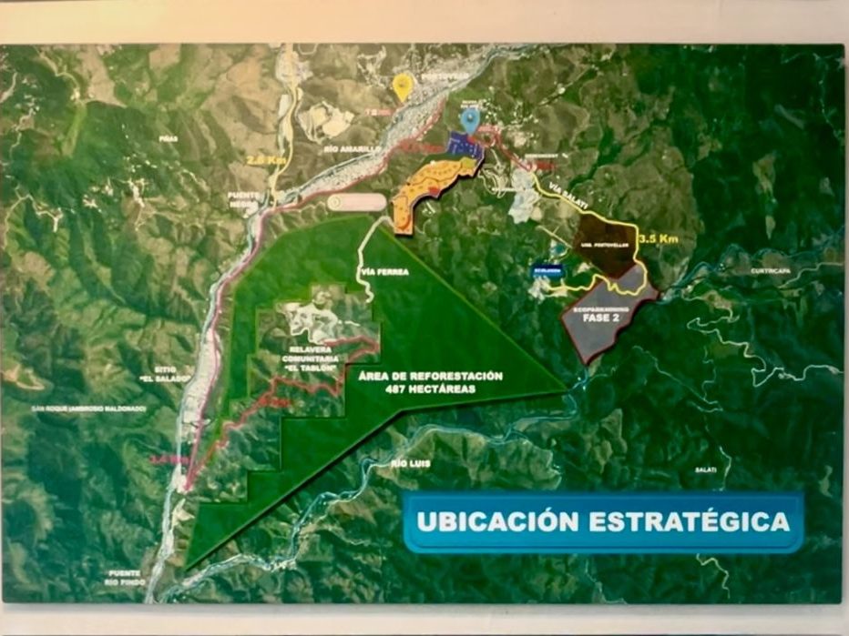 Mapa de ubicación del proyecto impreso